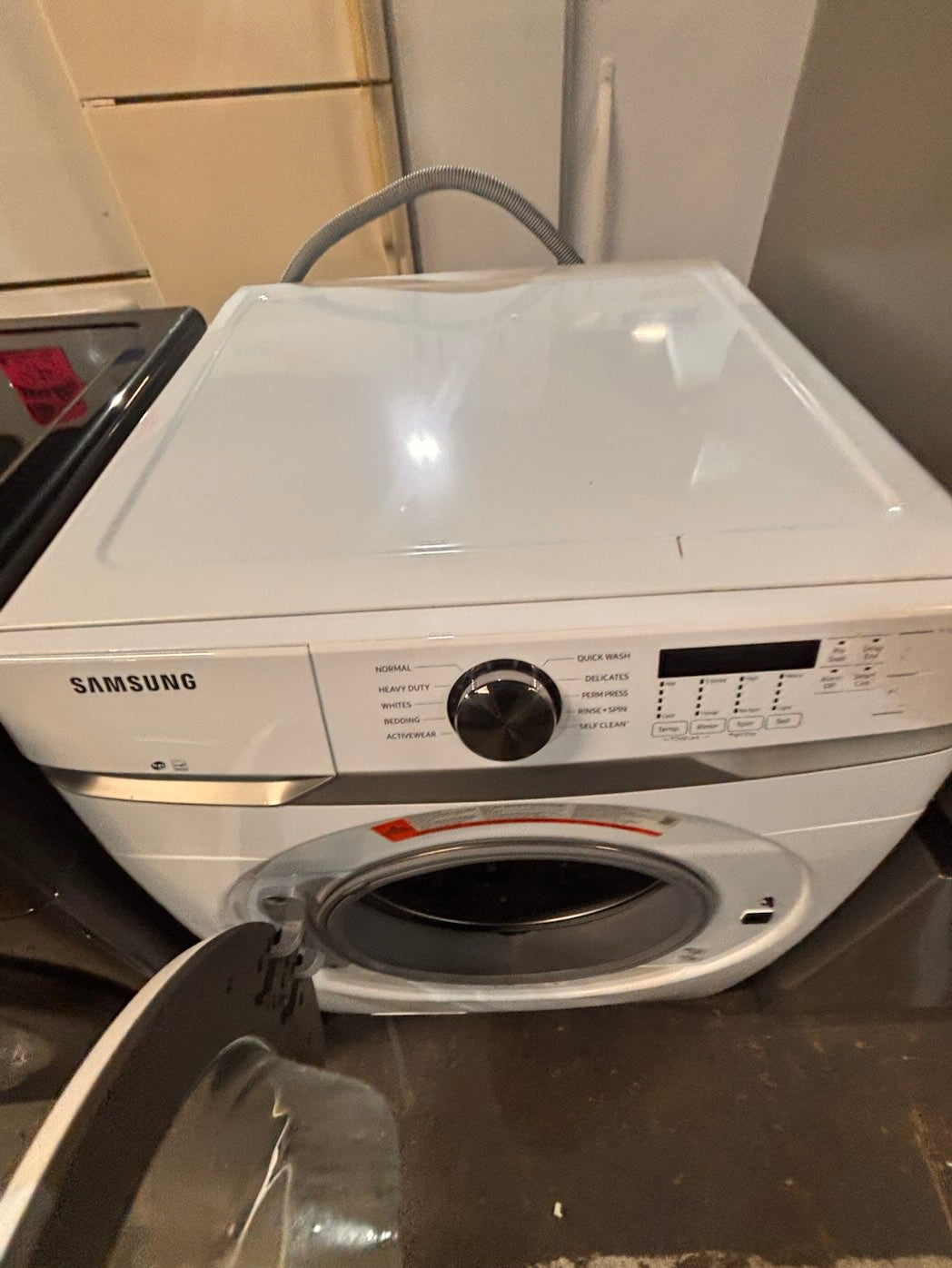 } SAMSUNG front load washer large capacity - in white  color working 💯  with warranty #WRW14TB