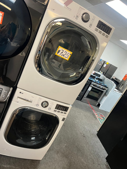 Lg Electric 220v  and front load washer set white  stackable 30" wide  in Refurbished #ML203L