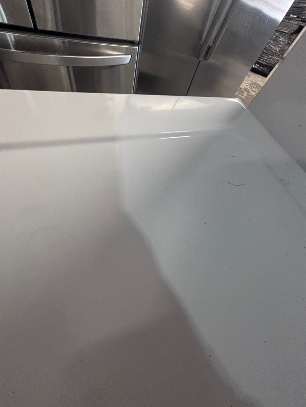 >*July 4th sale 🔥🇺🇸 samsung steam sensor Dry front load stackable electric 220v dryer in white  color used-refurbished 27" #DEQQ4NB