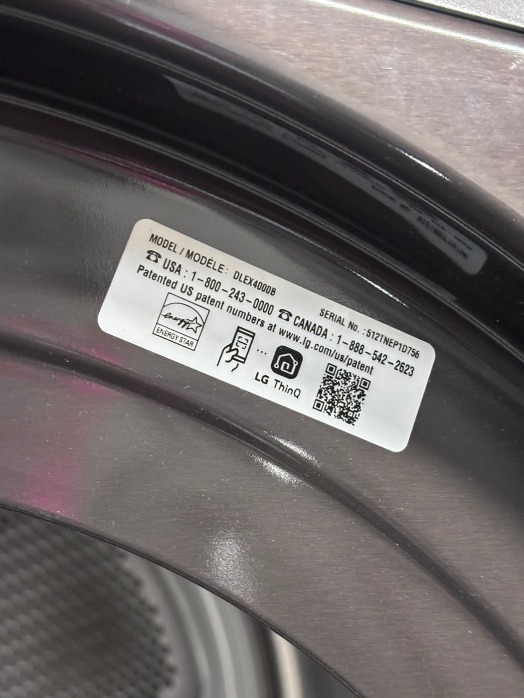 >>LG Open Box 📦 Scratch & Dent 4.5 cu. ft. Ultra Large Capacity Front Load Washer 
 & 7.4 cu. ft. Large Capacity Front Load Electric Dryer - black steel  Set / stock number #WD3A1CB