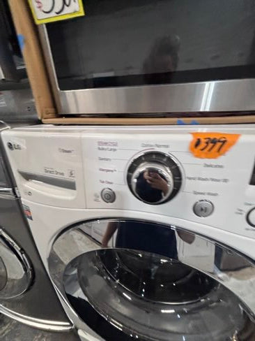 }gas LG white washer & gas dryer set front load stackable or side by side  27” in used Gas  used-Refurbished #GWD46B