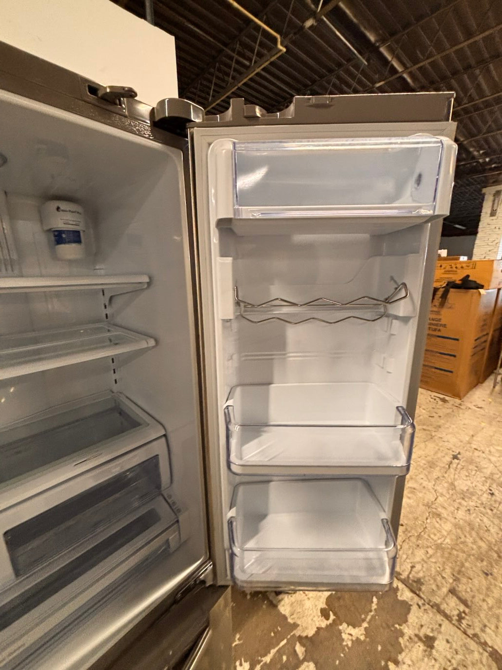 }} SPECIAL 🔥Samsung 36”x 68”1/2 H French door Refrigerator counter depth  24.1/2 depth , stainless steel w/ ice water dispenser , good  condition 36" used-refurbished #SJFDD24B