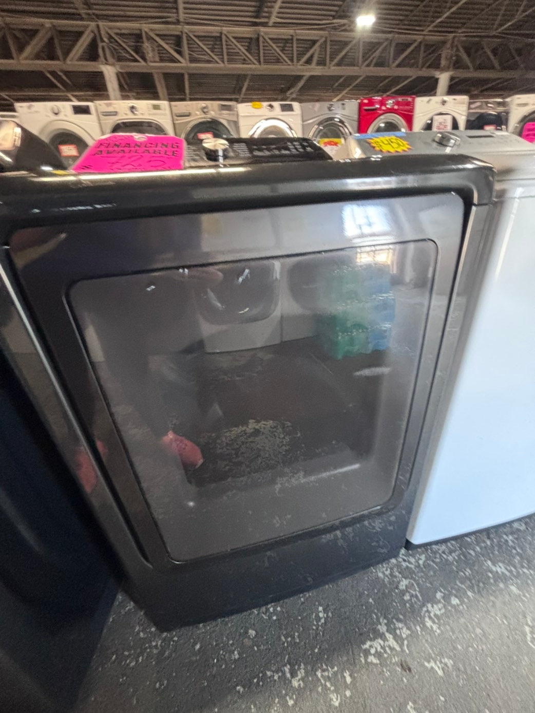 >*july 4th sale 🇺🇸samsung dark gray mix & match top top load washer large capacity & dryer set electric 220v side x side top load stainless steel drum white color used-refurbished #WSNN8VB