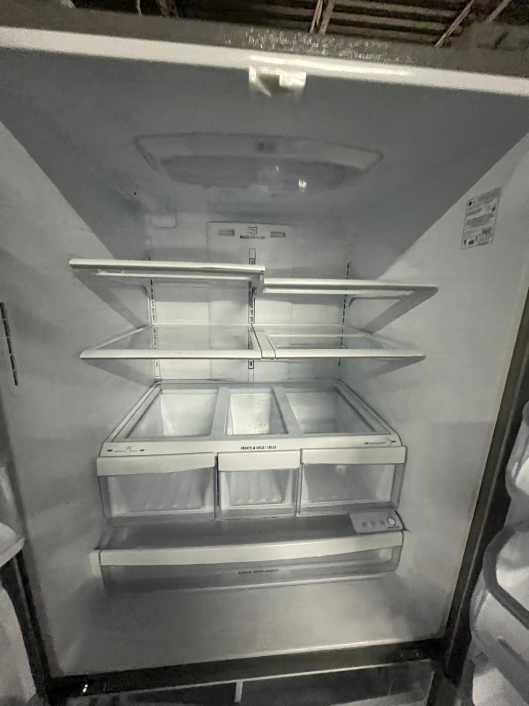 🎁🎄Holiday Sale‼️Lg 33” french doors refrigerator stainless steel w/ice & water dispenser inside  used refurbished #KNM27BB