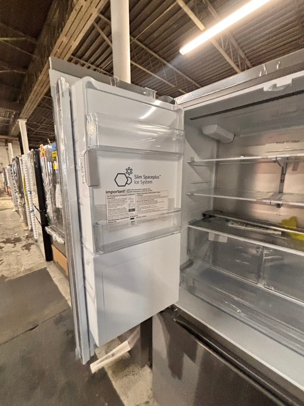 > LG Counter-Depth MAX 23.7 Cu. Ft. French Door Smart Refrigerator with Zero Clearance lf24z6530s with ice maker & water dispenser - Stainless Steel #RLG23C5B