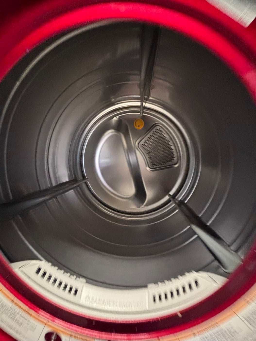 }special 🔥LG washer large capacity& GAS dryer steam set front load stackable or side by side red  27” in used-Refurbished #FWU34VBSET