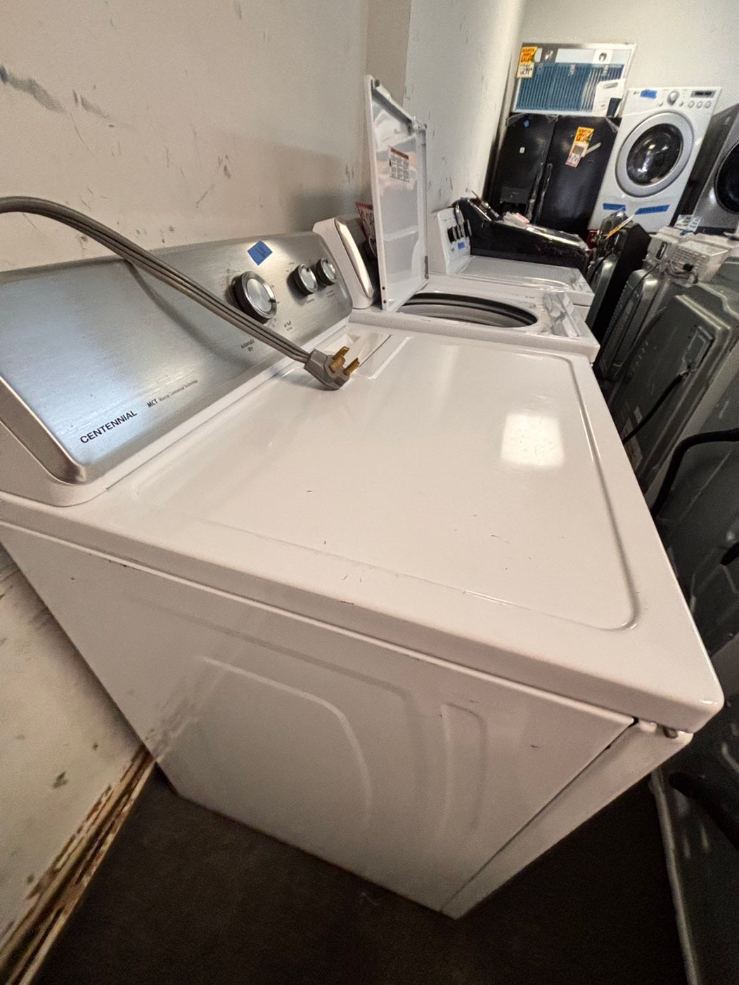 >maytag top load dryer side by side electric 220v large capacity & top load washing machine stainless steel drum with agitator used-Refurbished
#ASD5BLSET