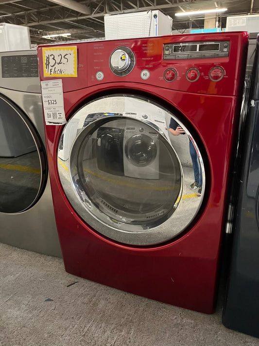 LG front load electric 220v dryer stackable large capacity in red #ED400JB
