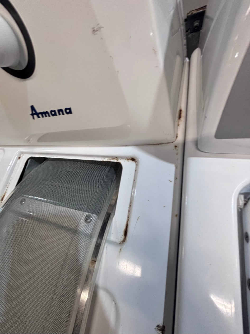 }}Amana  top load washer with agitator & electric dryer 220v  set top load side by side #AWM23TB