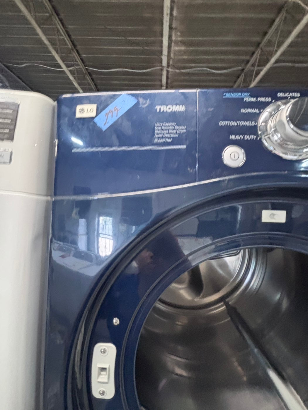 } special🎉LG  washer & dryer set electric 220v front load stackable or side by side - sensor dry , working 💯  with warranty , in navy blue color   #SPO17SET