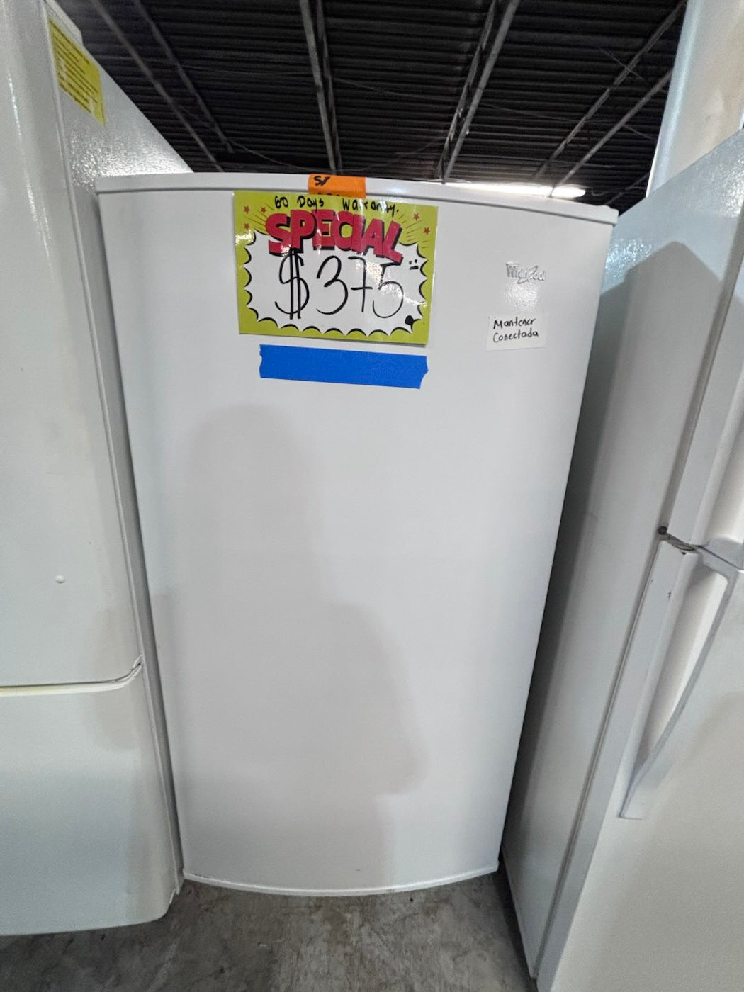 }sale 🎈whirlpool 30”x wide x 60”height x  25”depth up-right freezer white 16cu.ft Refurbished-used #RFBQ5XBB