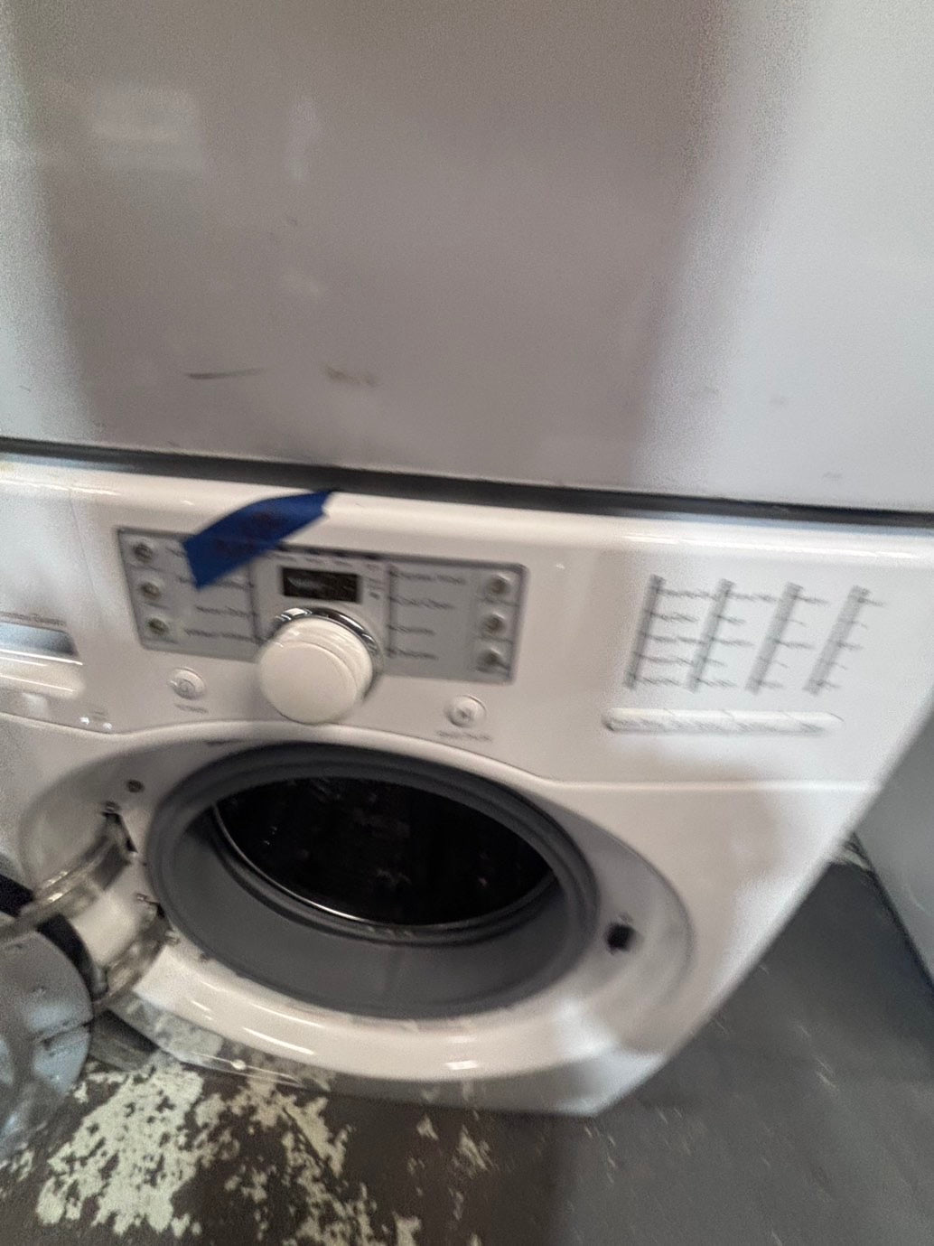>*early July 4th special 🇺🇸kenmore washer & dryer set electric 220v front load stackable or side by side - sensor dry in white  color #GW1S2BSET