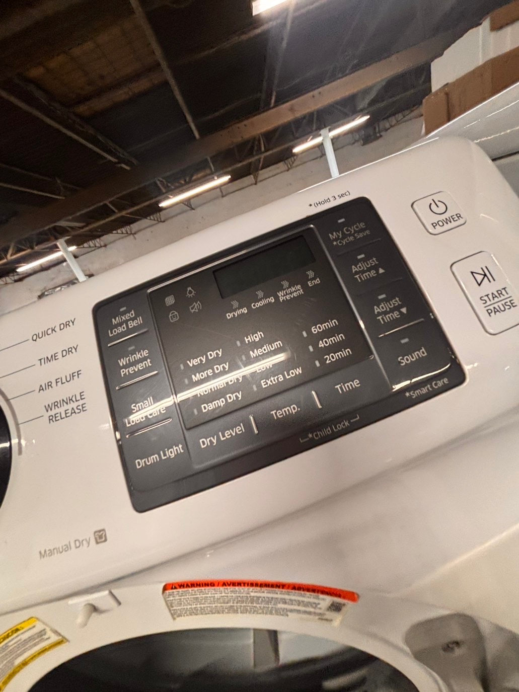 >*Samsung steam washer 4.5 cu ft & dryer 7.5 cu ft set electric steam 220v front load stackable or side by side - sensor dry white color   #WD718SET