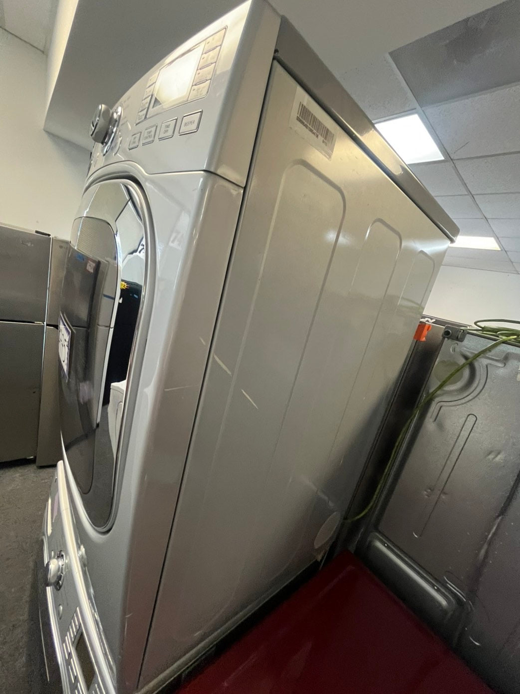 >LG true steam washer 4.5 cu ft & steam dryer 7.5 cu ft set electric 220v front load stackable or side by side Gray - sensor dry    #WFLHDR27L