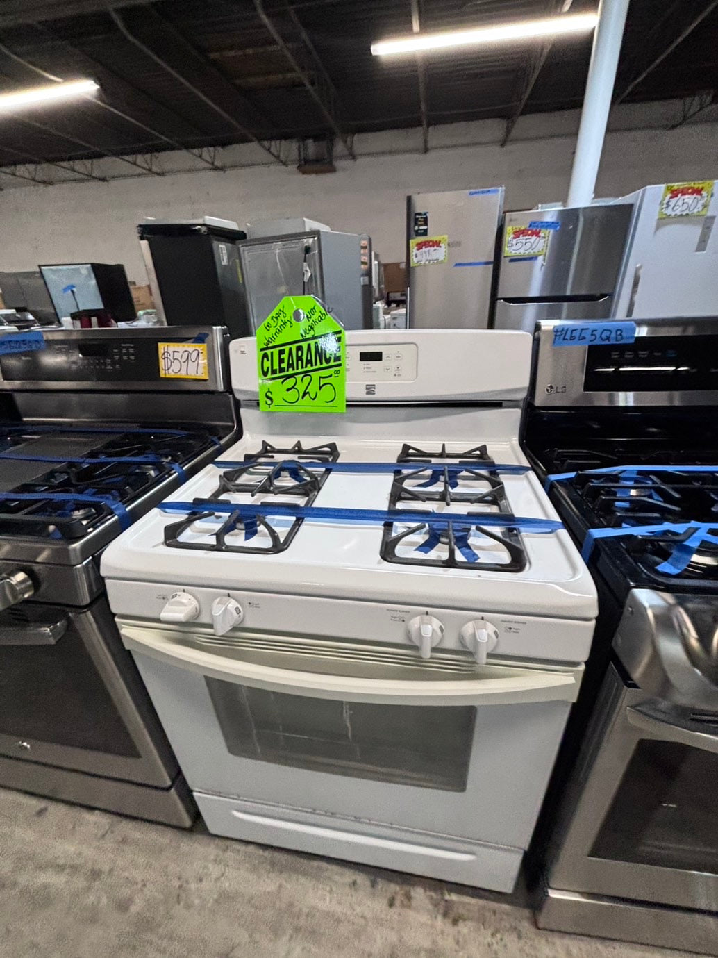 >*SALE🔥Kenmore Gas range 4 burner bake broil Hi/Lo self clean in  white used-Refurbished 30” #G17A2B
