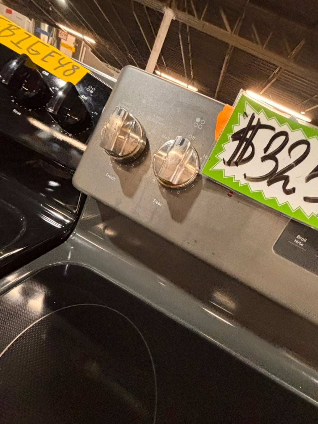 }} special🔥GE  electric 220v glass top range bake Broil roast self clean oven slate-color working 💯  with warranty ! 30" used-Refurbished #GTA1S1B