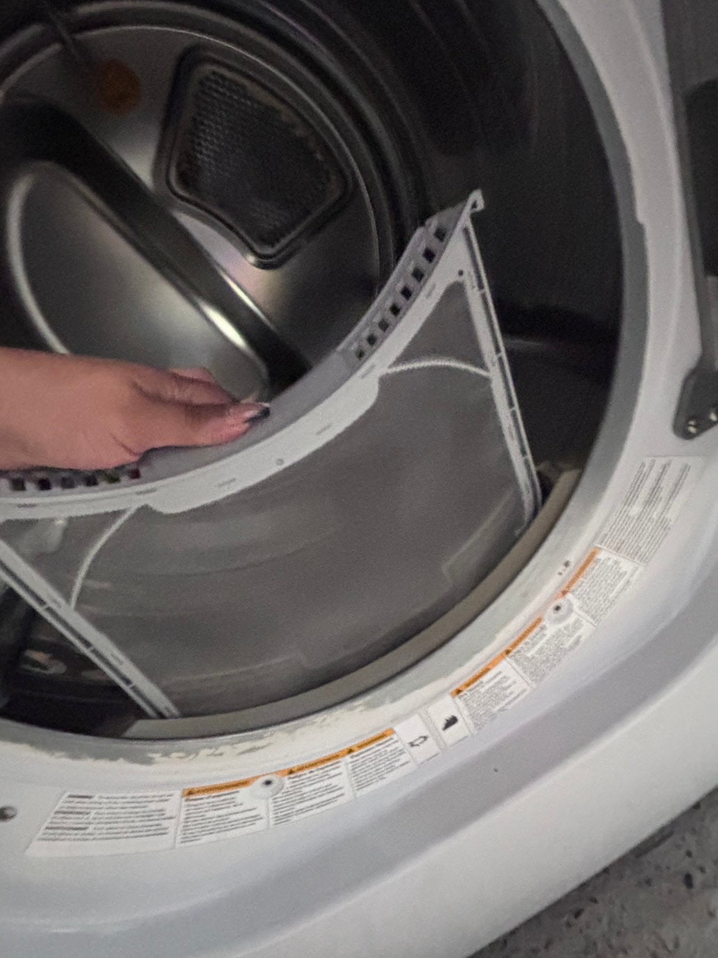 >special 🌟 LG  front load stackable GAS steam dryer in white , stainless steel drum 27" #GDLGZ0B