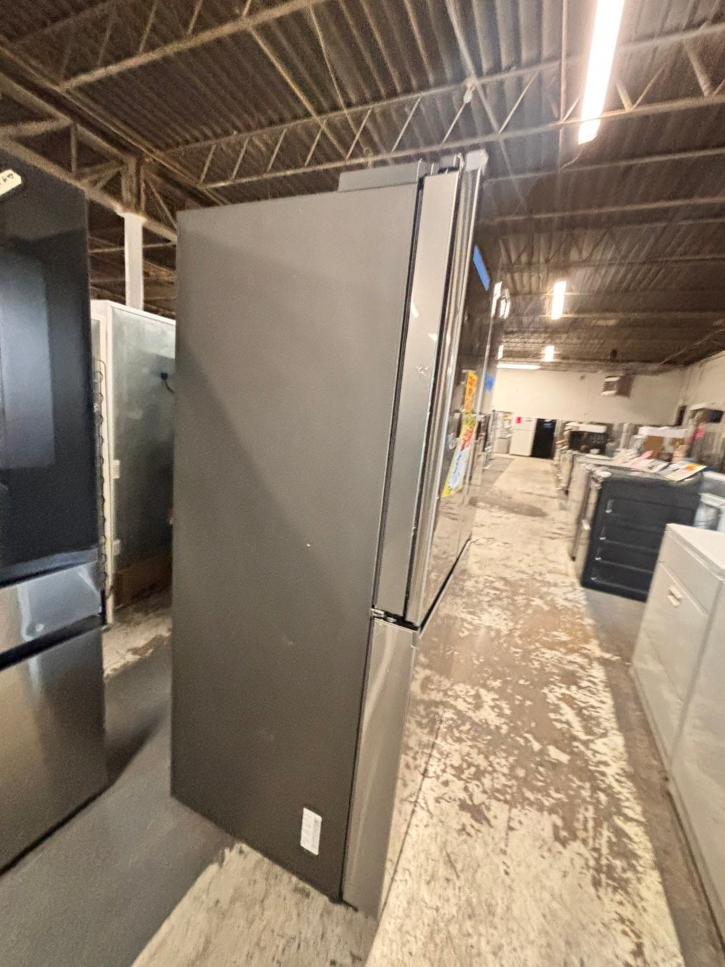 >special🎈New open box 📦 costumer return -Samsung - Bespoke 23 cu. ft. Counter Depth 4-Door French Door Refrigerator with Beverage center #RS33T41B