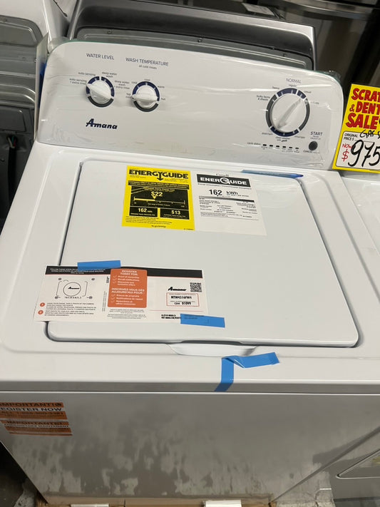 Open box 📦 New S/d Amana Top load washer 3.5 cu.ft and Top load Gas dryer 6.5 cu.ft  set white #AMW35B