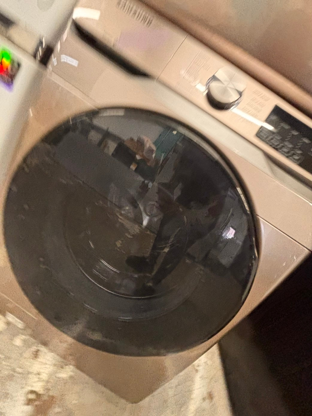 >*Samsung steam washer 4.5 cu ft & dryer 7.5 cu ft set electric steam 220v front load stackable or side by side - sensor dry He Tuscan  color  #W7TWWBSET