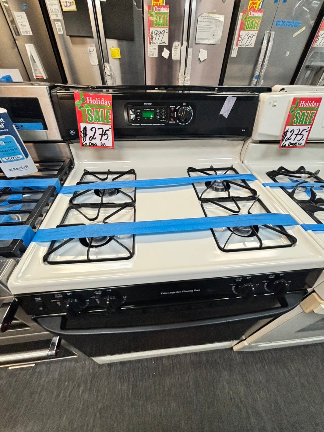 *🎄Holidays Sale 🎁 GE range 4 burner bake broil in off white & black  used-Refurbished 30” #GR88F3L