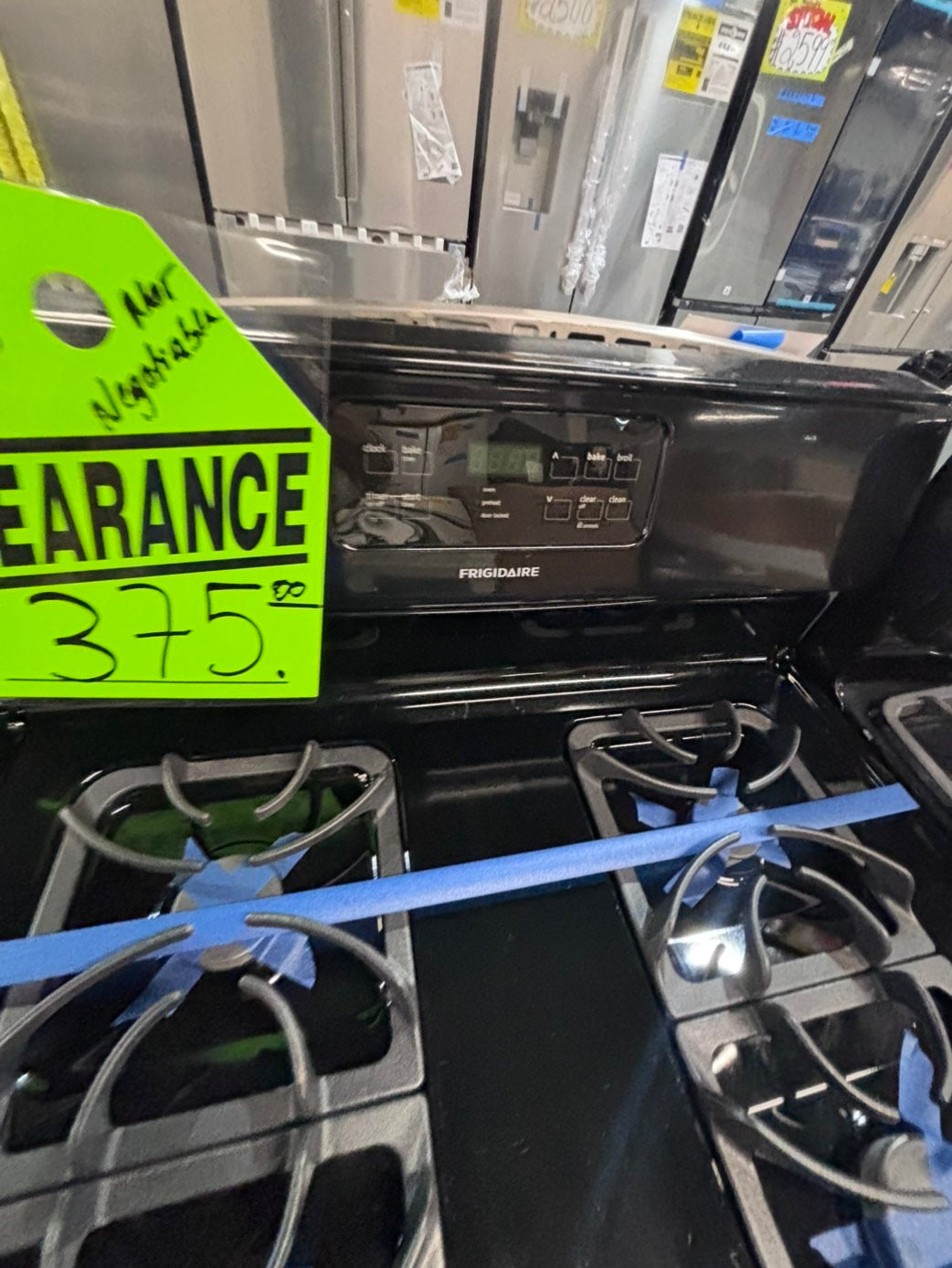 >*frigidaire range 4 burner bake ,broil Hi/Lo self clean in stainless steel used-Refurbished 30” #GSQ66B