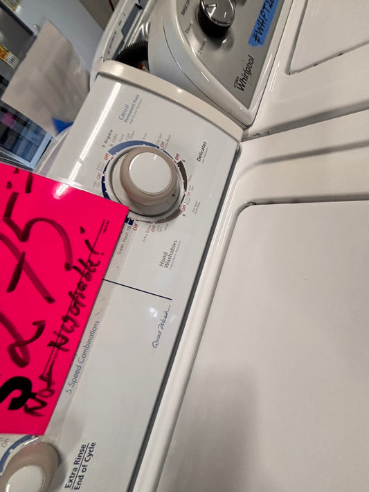 >Whirlpool Top load washing machine w agitator 27" used-Refurbished #WFB23B