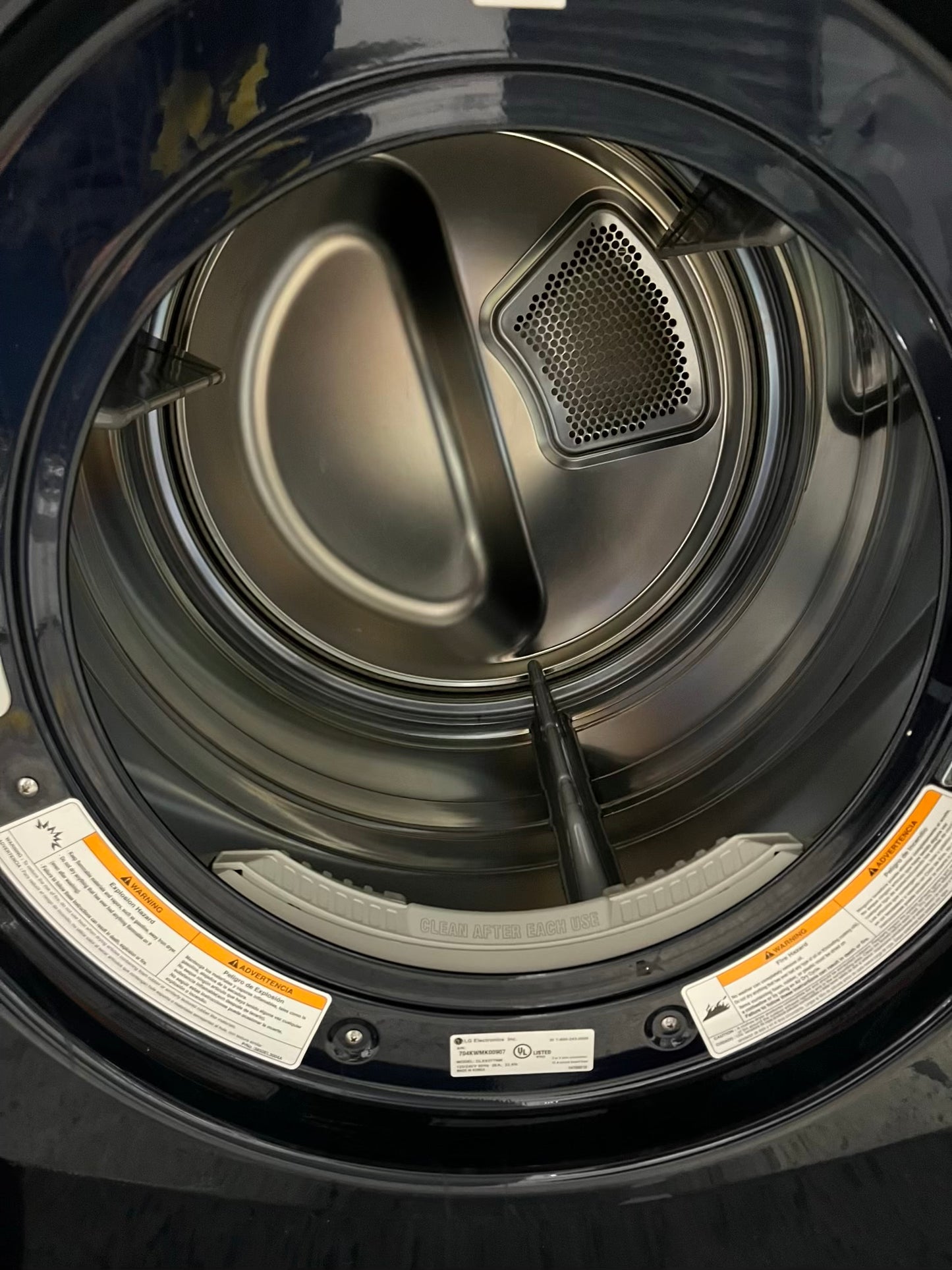 LG TROMM front load stackable electric 220v dryer in navy blue  27" #ED299TB
