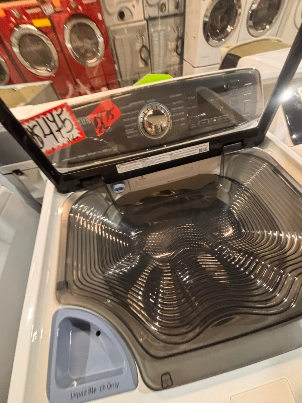 } }Samsung 27” white color Top load washer extra Large capacity 5.5cu.ft stainless steel Drum working 💯  with warranty ! used,refurbished #SAWTL12B