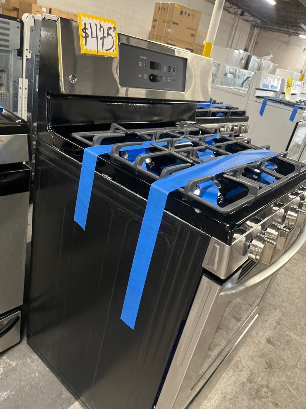 = LG convection oven Gas range 5 burner stainless steel bake broil  -used-Refurbished 30” #GR567B