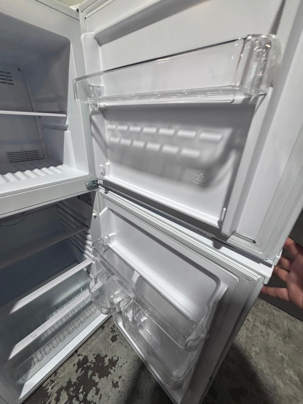 >*top freezer refrigerator stainless steel 24" refurbished #RSA1DB