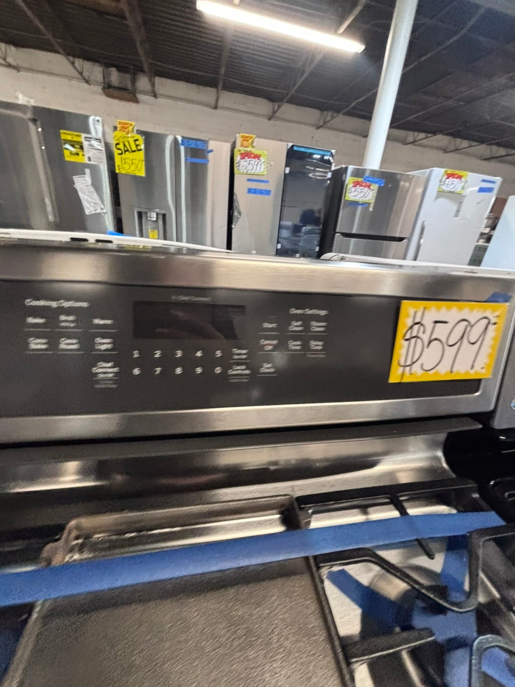 >>GE Gas range 5 burner convection oven bake ,broil Hi/Lo self clean in stainless steel used-Refurbished 30” #SGQ5QB