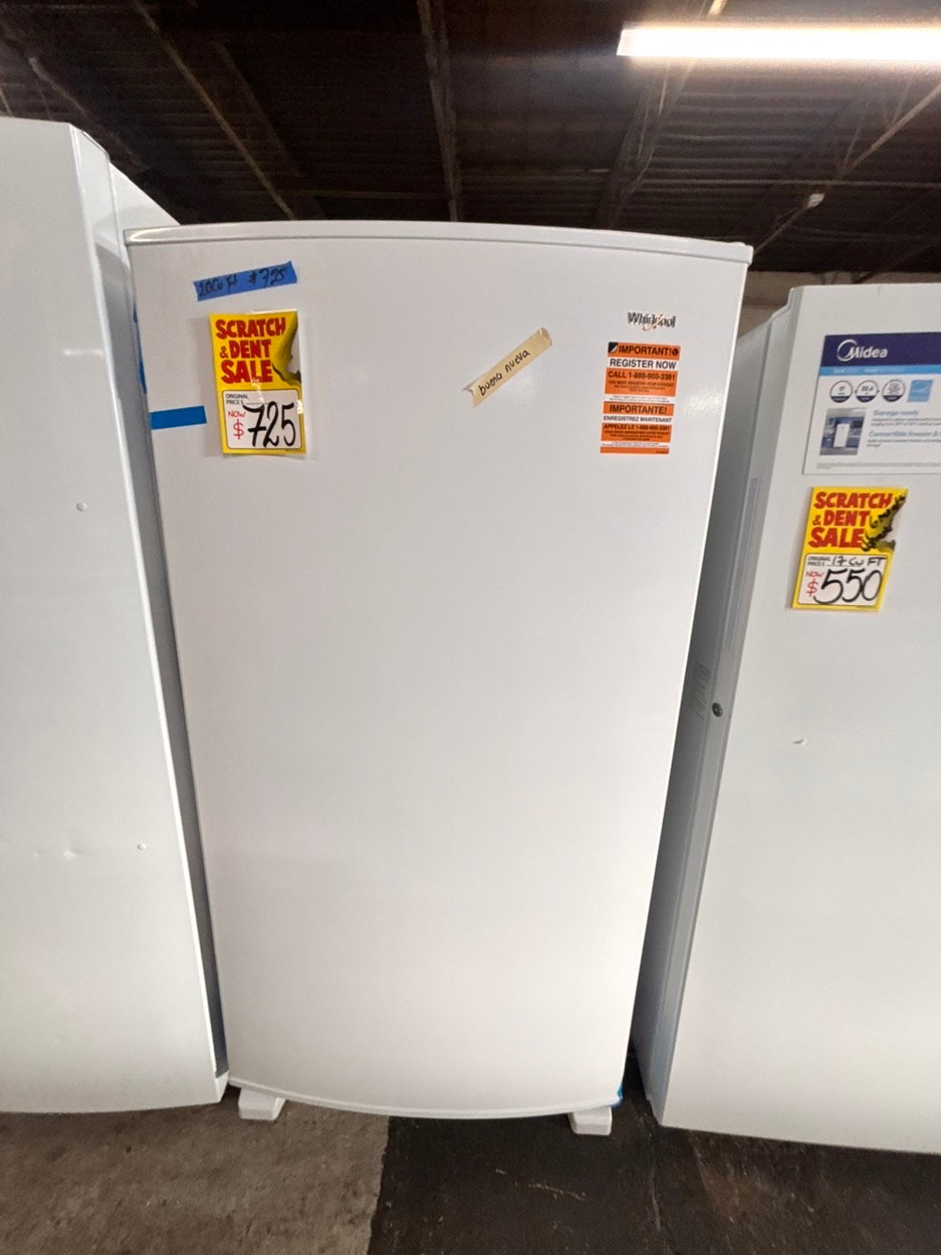 Open box 📦 20 cu. ft. Freezer in White with Temperature Alarm and Auto-Close Door, ENERGY STAR #FZG22BB