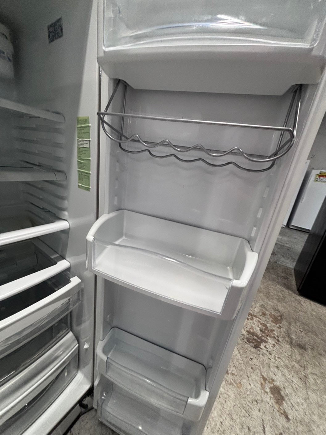 >*36” GE counter depth side by side door fridge  stainless steel w/ice water dispenser 36” #GE24AAB