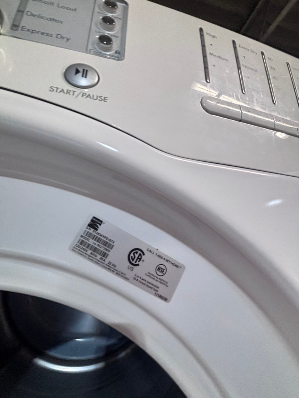 >*early July 4th special 🇺🇸kenmore washer & dryer set electric 220v front load stackable or side by side - sensor dry in white  color #GW1S2BSET