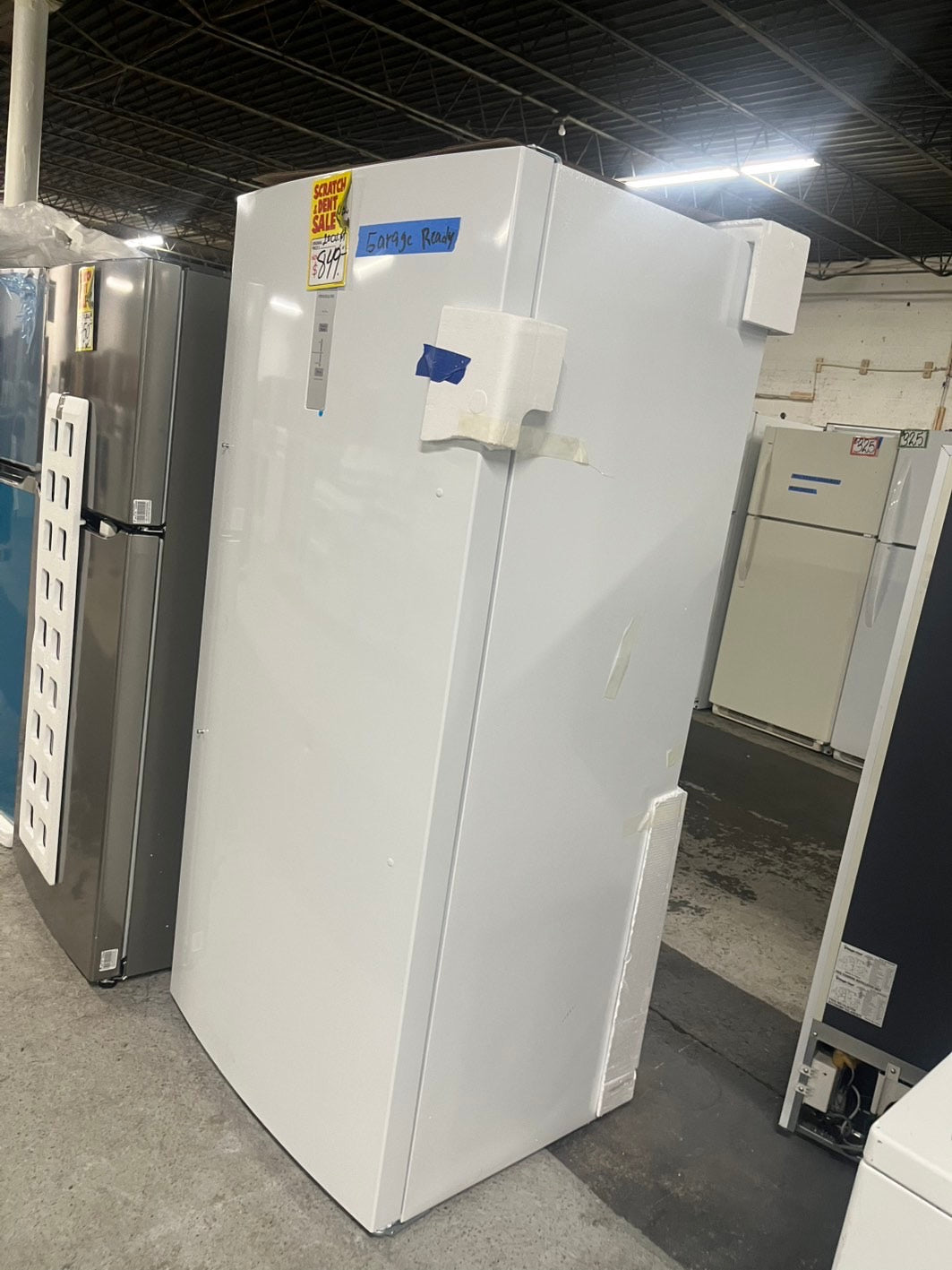 Open box 📦 33 in. 20 cu. ft. Garage Ready Freezerless Refrigerator in White with Temperature Alarm and Auto-Close Door, ENERGY STAR #FZR20CB