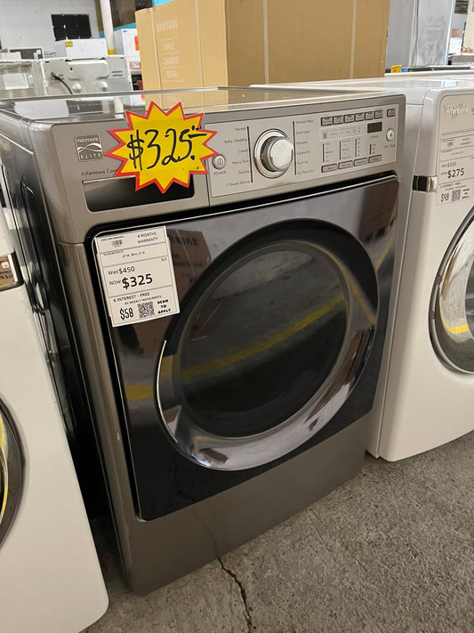 Kenmore Elite front load stackable electric 220v dryer stainless steel w/steam cycle   27" #ED420VB