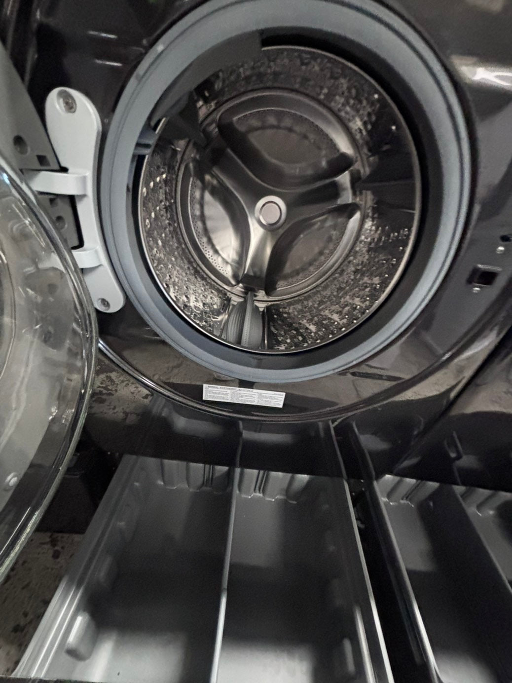 >>New open box 📦 Samsung front load washer & dryer electric set with pedestal storage 27” #SAEL8V7B