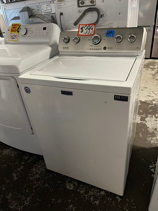 Maytag top load washing machine stainless steel drum W/agitator large capacity 4.5 cu ft 27" in #W759VB