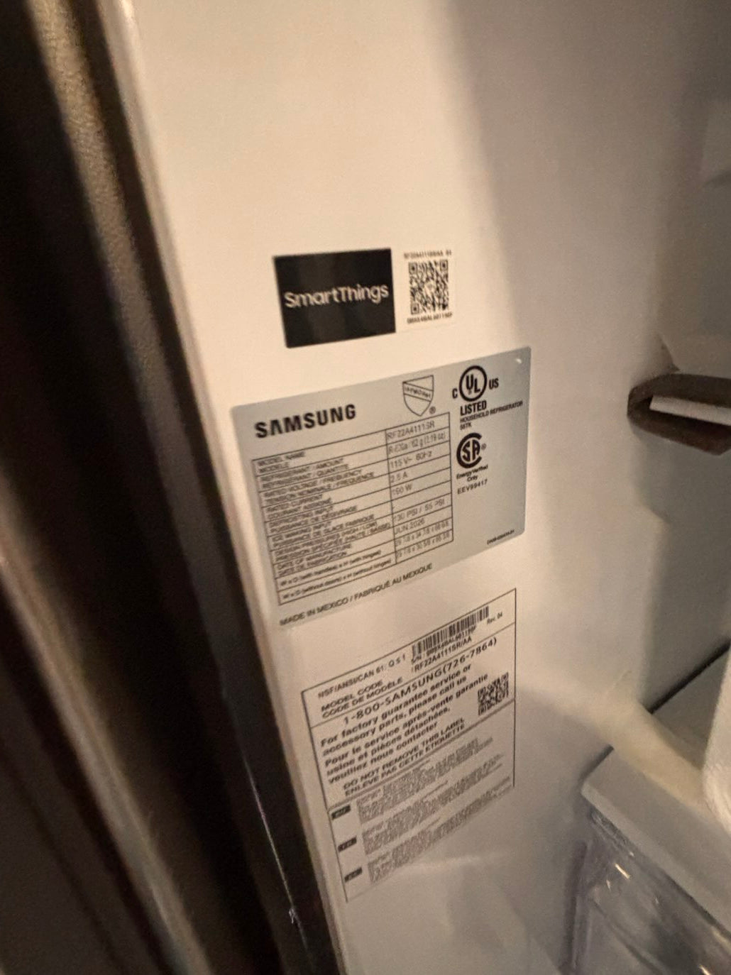 }}Samsung - 30” x 65.1/2 heigth x 30.1/5 depth. 22 cu. ft. 3-Door French Door Refrigerator w ice 🧊 maker inside - Stainless Steel #R22S4TUB