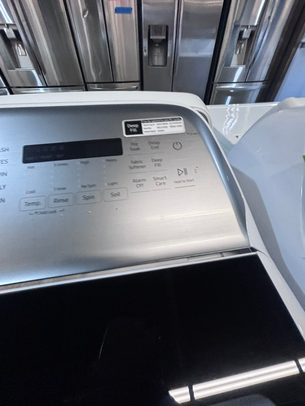 >*samsung extra  Large capacity white color Top load washer Drum stainless steel used,refurbished #SWPY57B