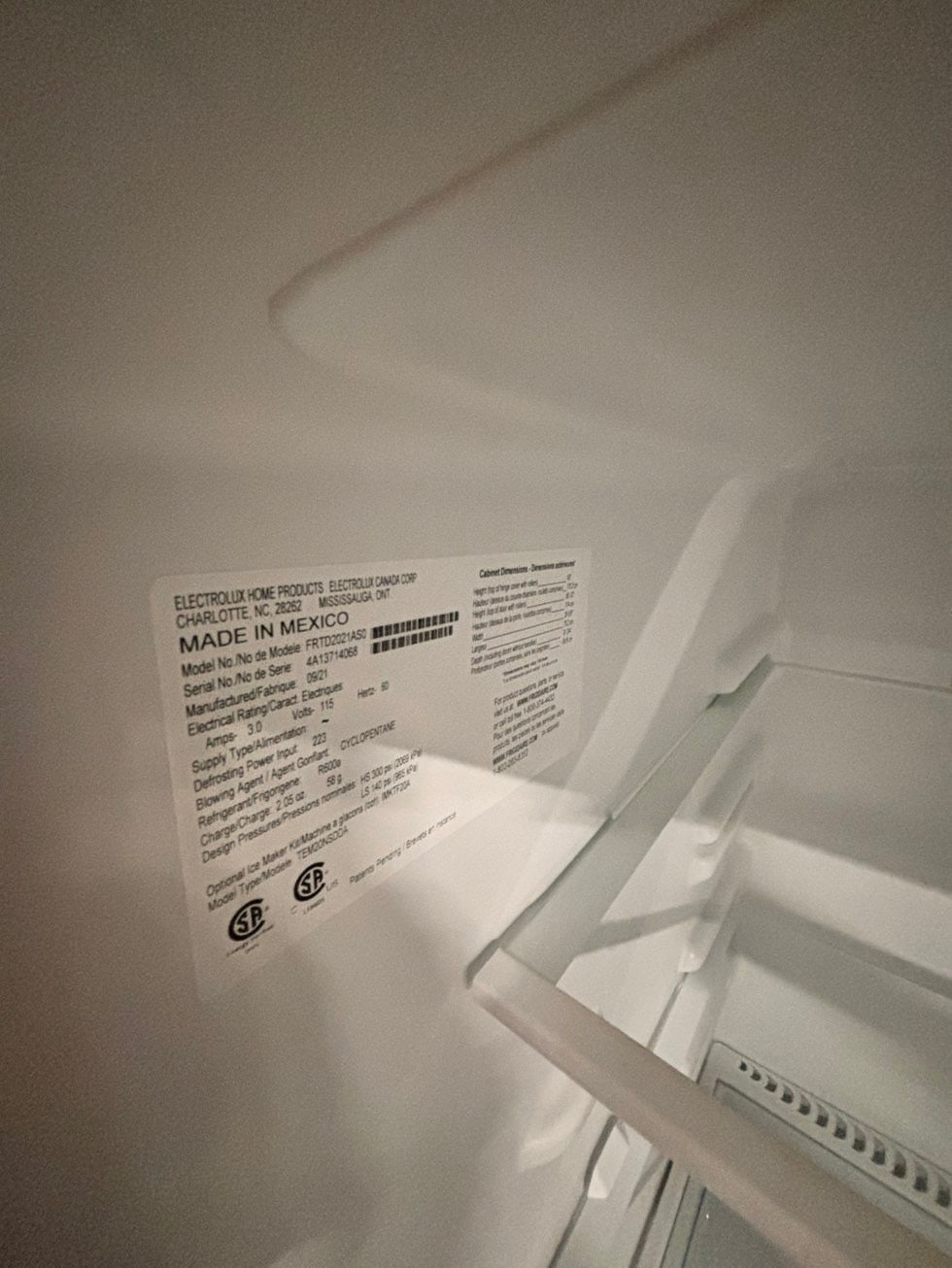 >Frigidaire 21cu.ft -top freezer refrigerator stainless steel -used refurbished 30” #RFF916B