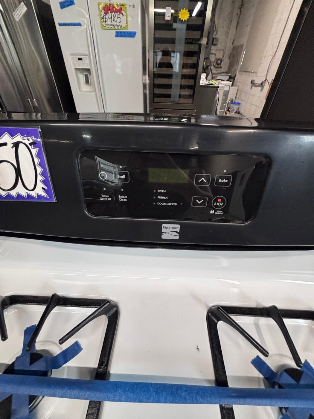 } kenmore Gas range 4 burner bake broil Hi/Lo self clean in black & white working 💯 with warranty ,used-Refurbished 30” #KGS9H7B