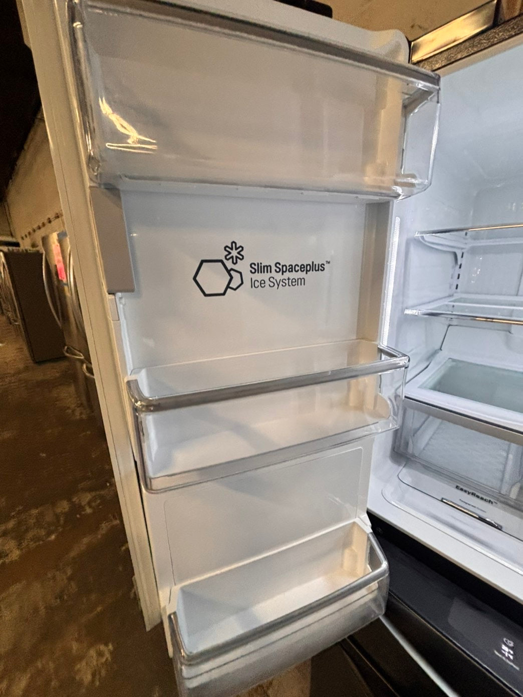 >🎈Used | Refurbished LG 36” French door refrigerator black stainless steel with ice maker & water dispenser —-stock number #RF297941B
