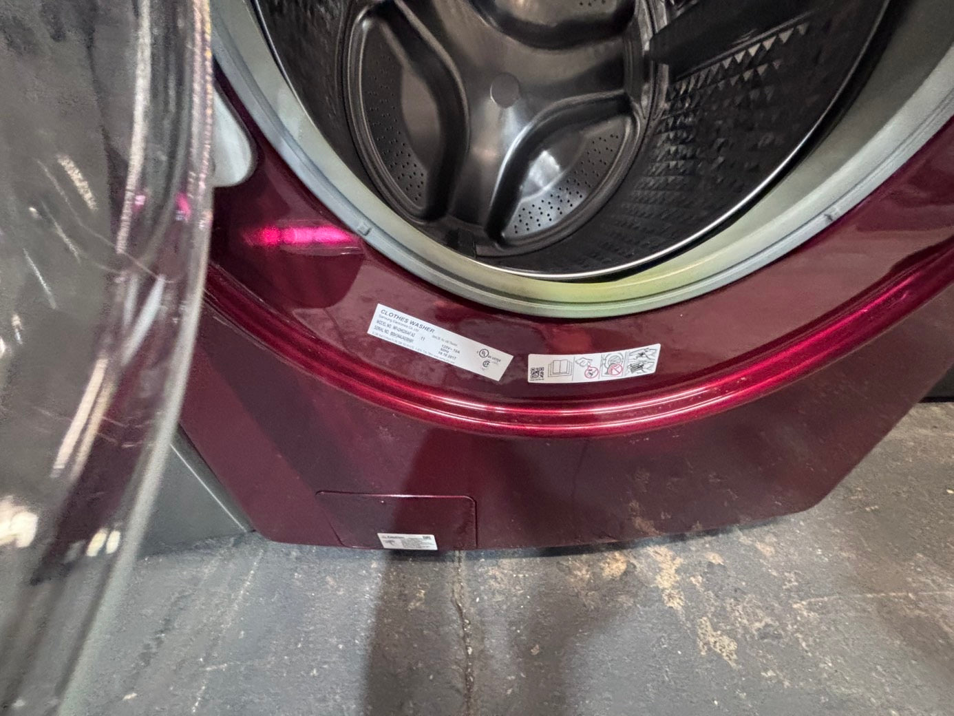 >*Samsung steam ENERGY STAR washer 4.5 cu ft & dryer 7.5 cu ft set electric steam 220v front load stackable or side by side - sensor dry ,burgundy color #BGCPL2SET