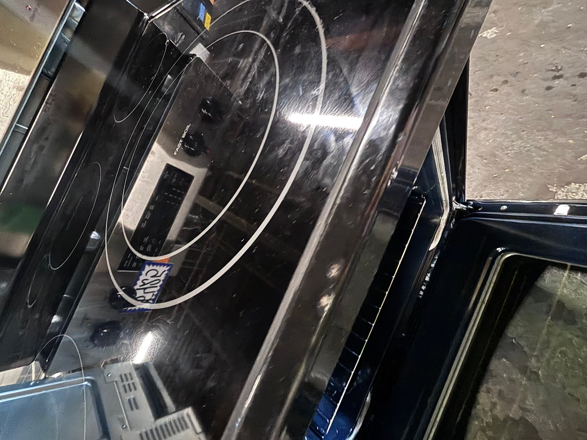 } samsung electric 220v glass top range bake Broil roast self clean convection oven stainless steel working 💯  with warranty ! 30" used-Refurbished #SAQS71B