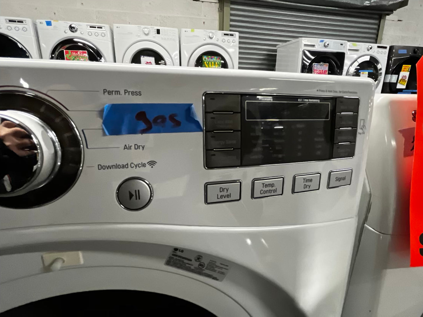 🎄Holiday Sale 🎁LG front load washer & dryer set GAS large capacity with pedestals stainless steel drum - in white 27” #WD85399B