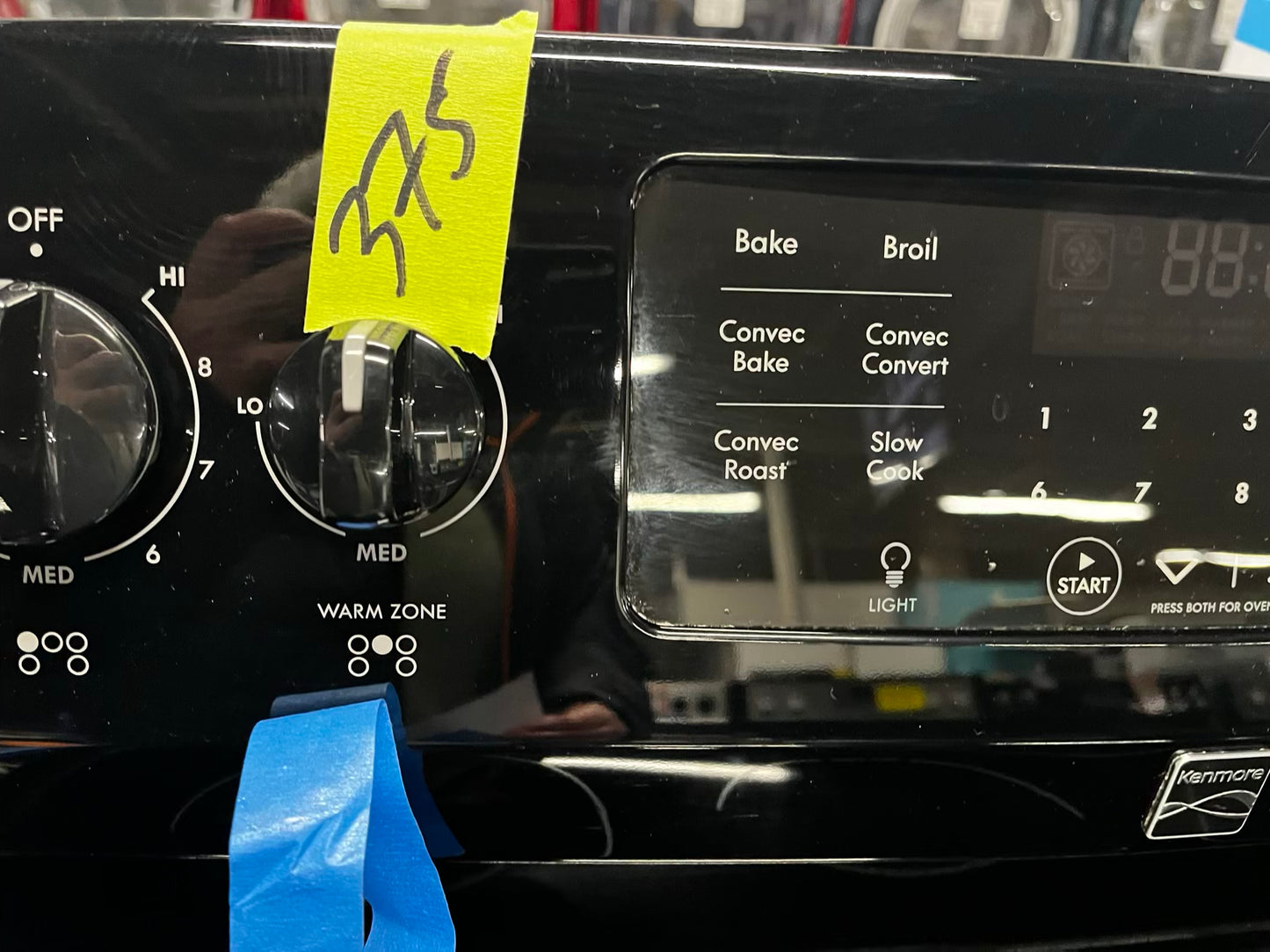 🎁Holiday Sale 🎄 Kenmore electric 220v glass top range 5 burner Refurbished convection bake Broil self clean black 30" #ER79AB3B