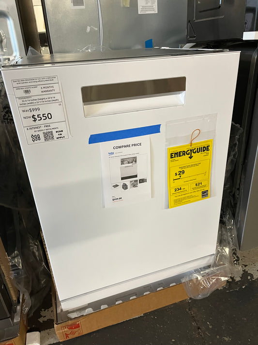 Open Box Beko DDN25402W 24-inch, built-in dishwasher quiet operation and energy efficiency #DW746UB-TR