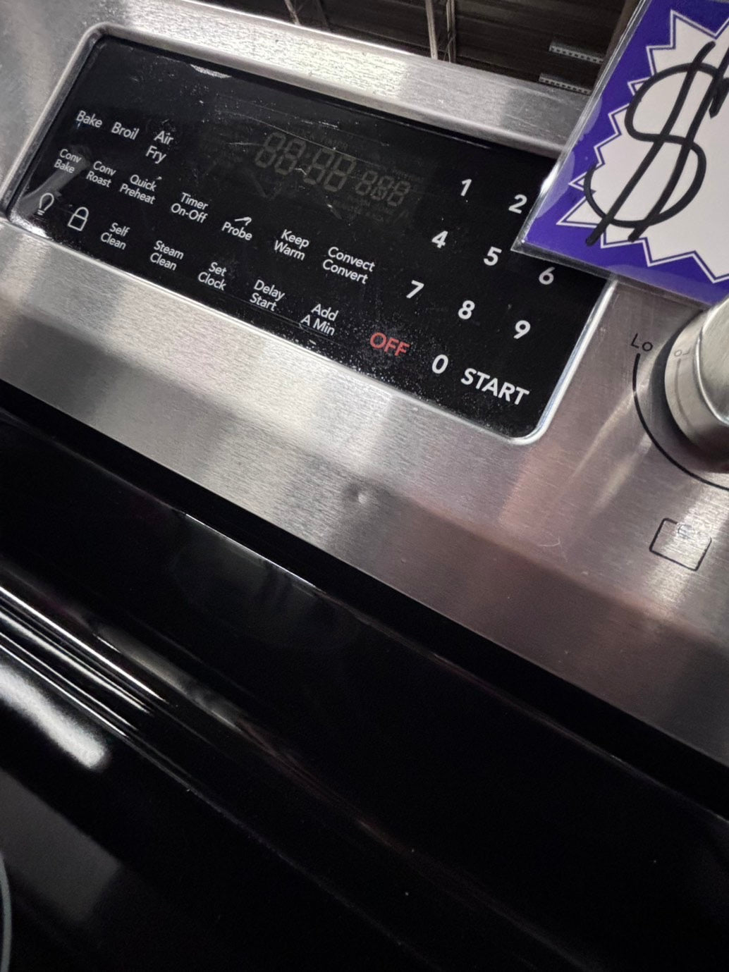 >*frigidaire Air-fry Glass Top electric stove stainless steel convection oven bake broil 5 burner Self clean 30” used-Refurbished #FEA5Q1B